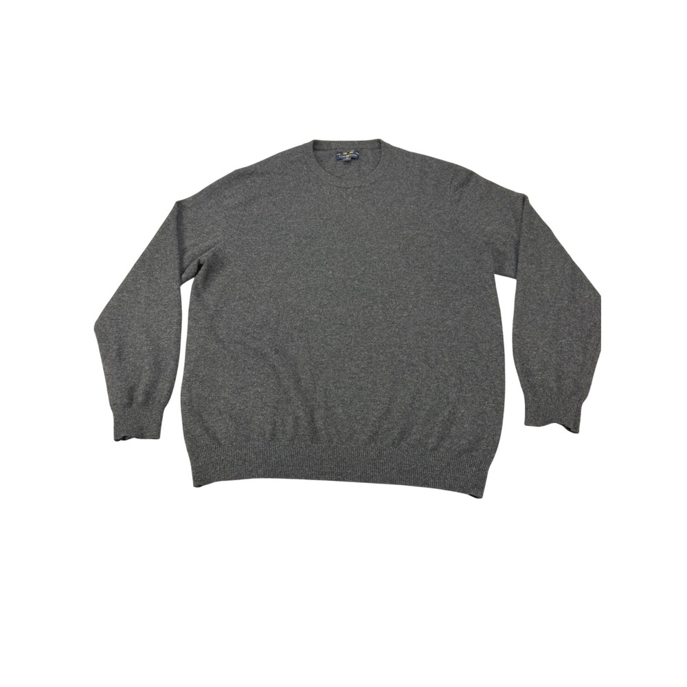 Club Room Mens Cashmere Sweater XL Charcoal Gray Crewneck 2-Ply Knit Pullover